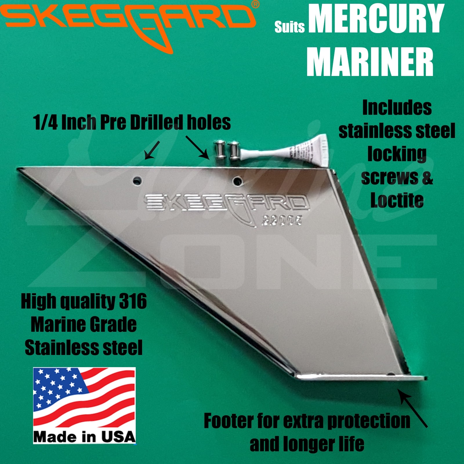 MERCURY MARINER Replacement SKEG GUARD, SKEGGARD 2530hp Mercury